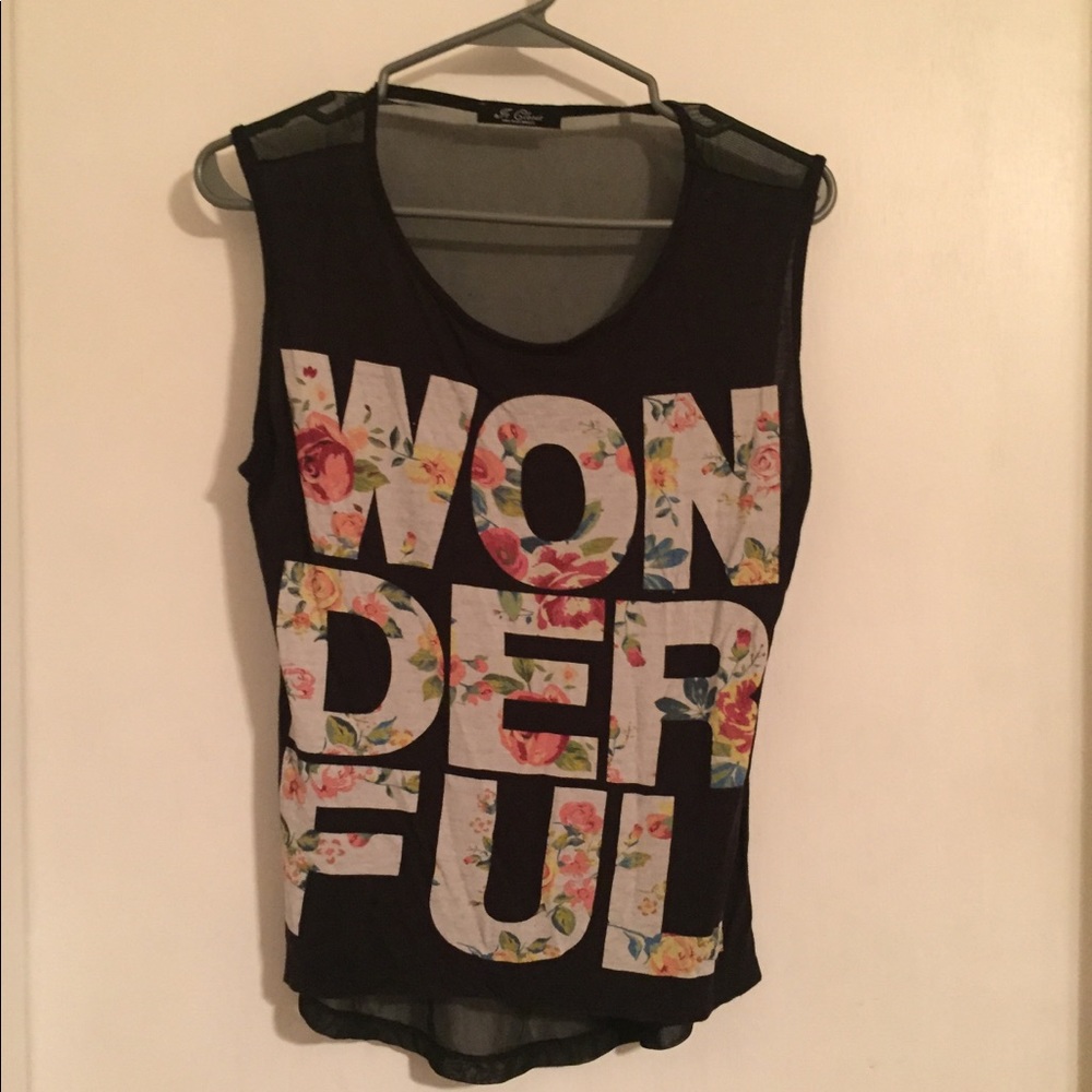 Black sleeveless top
